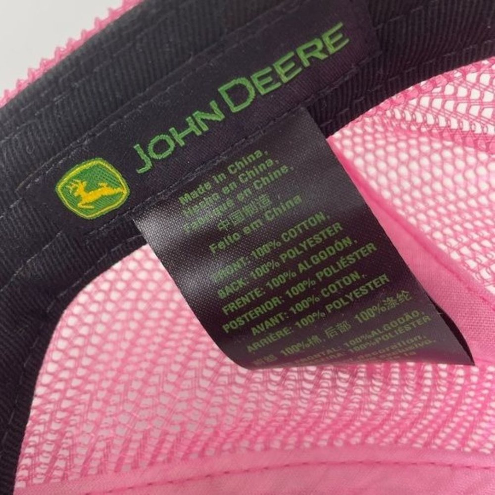 John Deere Gray & Pink Camo Adjustable Hat - Picture 9 of 13